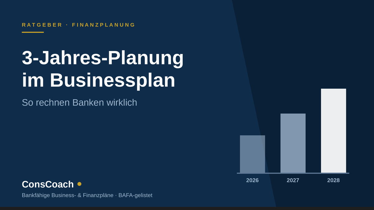 3-Jahres-Planung im Businessplan – So rechnen Banken wirklich, ConsCoach"